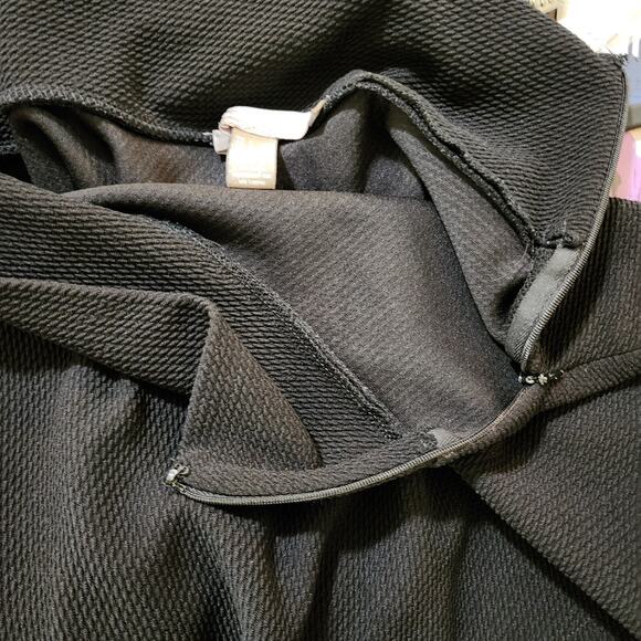 Forever 21 Womens Woven Knit Skater Skirt Size S Jrs Black Side Zip - Picture 8 of 10